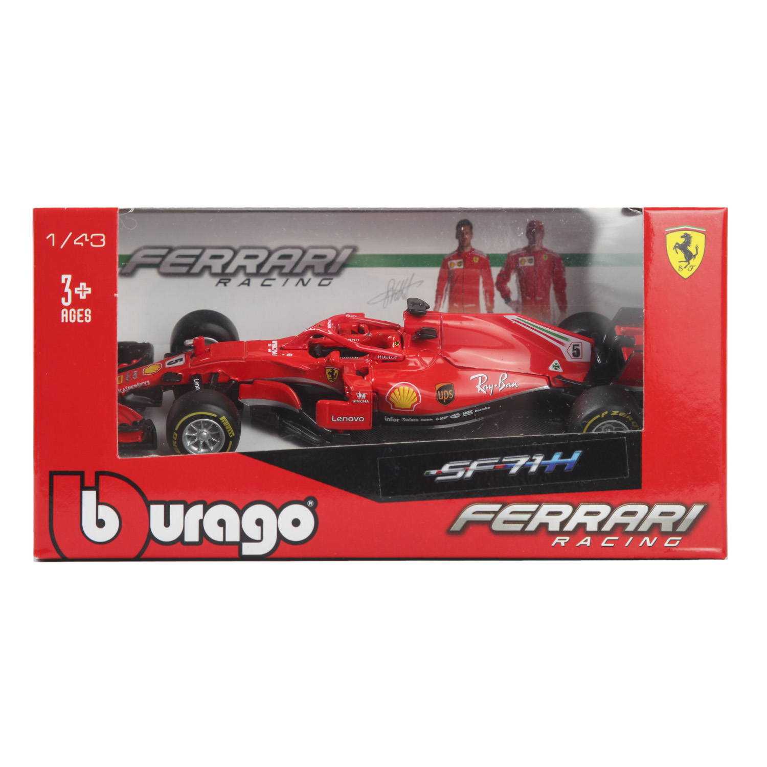 Машина BBurago 1:43 Ferrari Racing SF71-H 18-36820 (36809) 18-36820 (36809) - фото 2