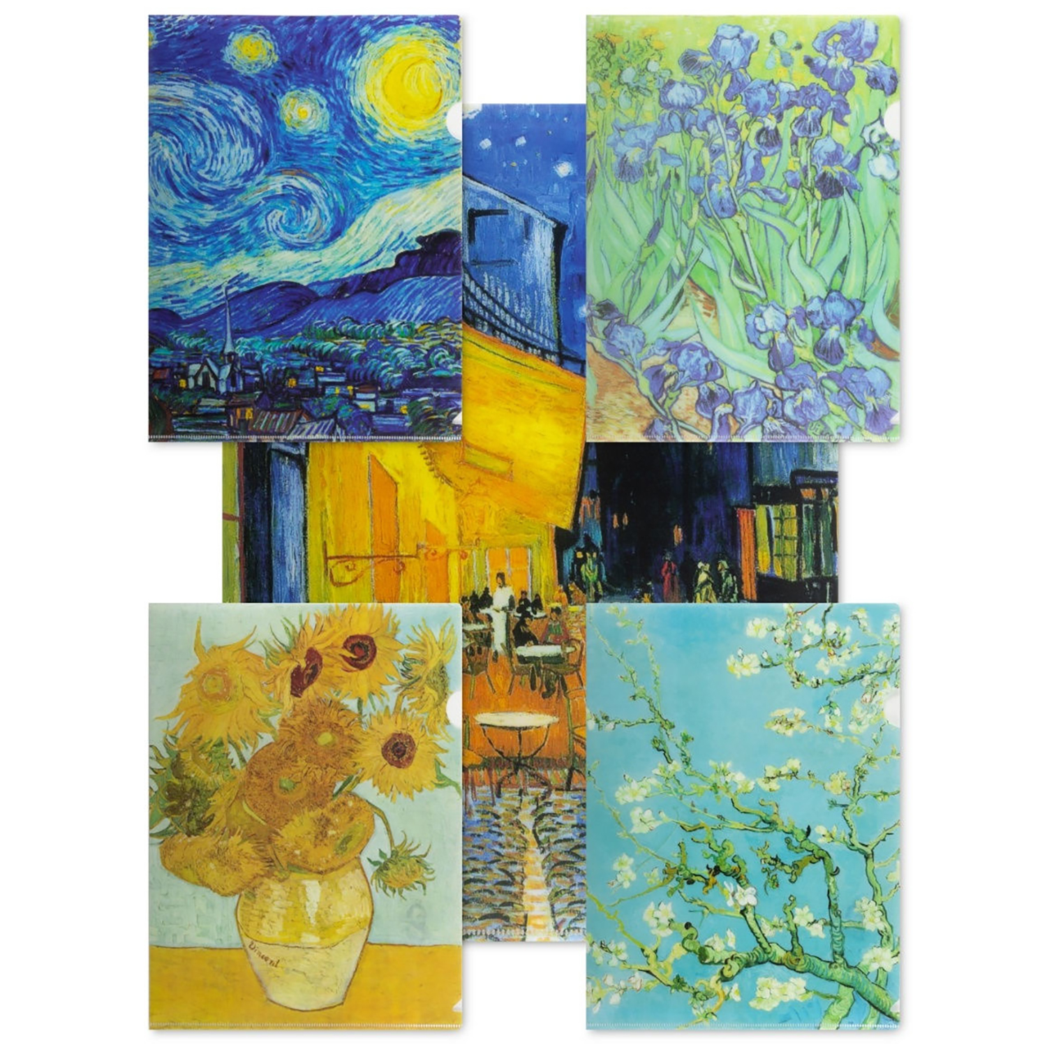 Папка-уголок Flexpocket коллекция Vangogh А4 5 штук в упаковке - фото 1