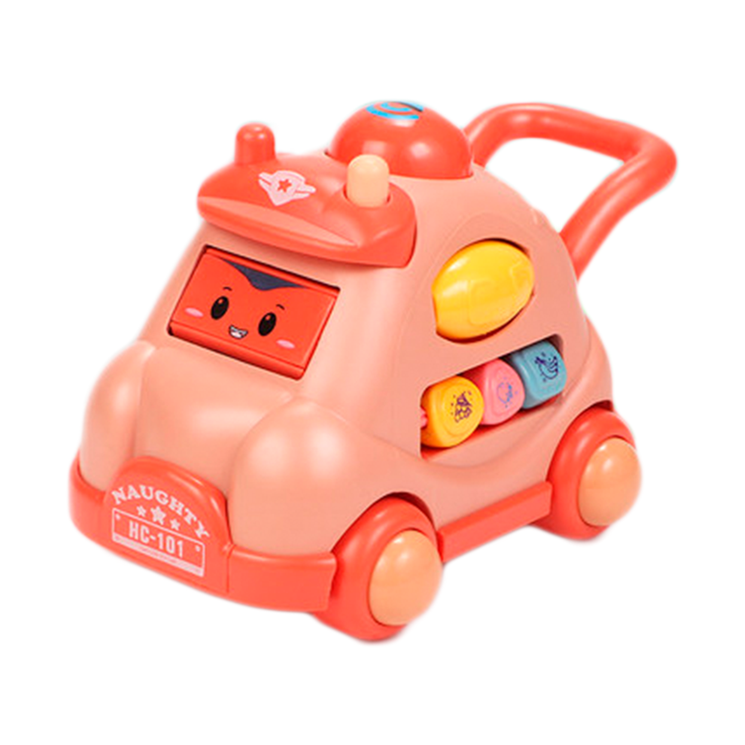 Игрушка развивающая MyMoon машинка со светом и музыкой розовая - фото 1