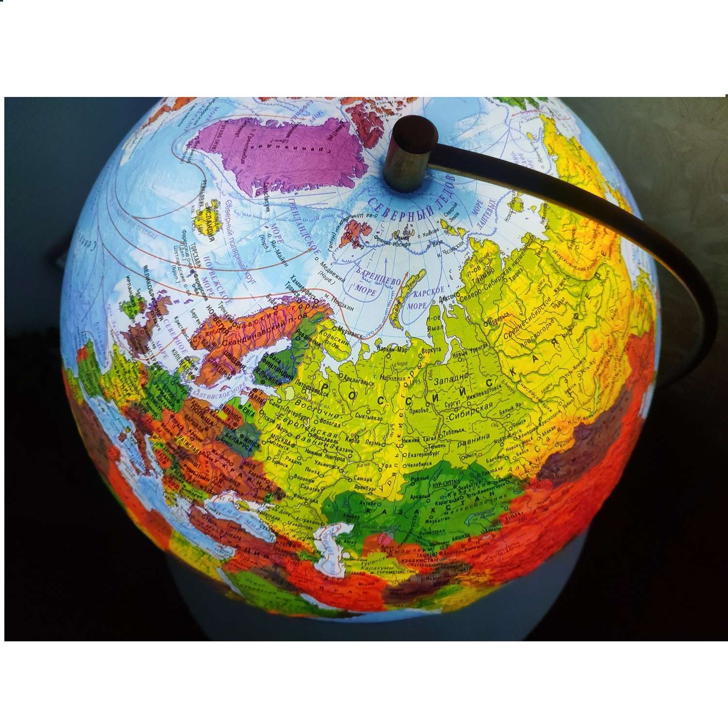Глобус Globen Земля на подставке из натурального дерева с LED-подсветкой 32 см - фото 7
