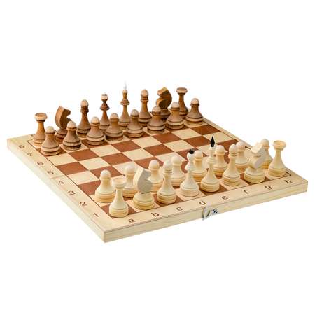 Настольная игра Игра Шахматы обиходные парафинированные в доске