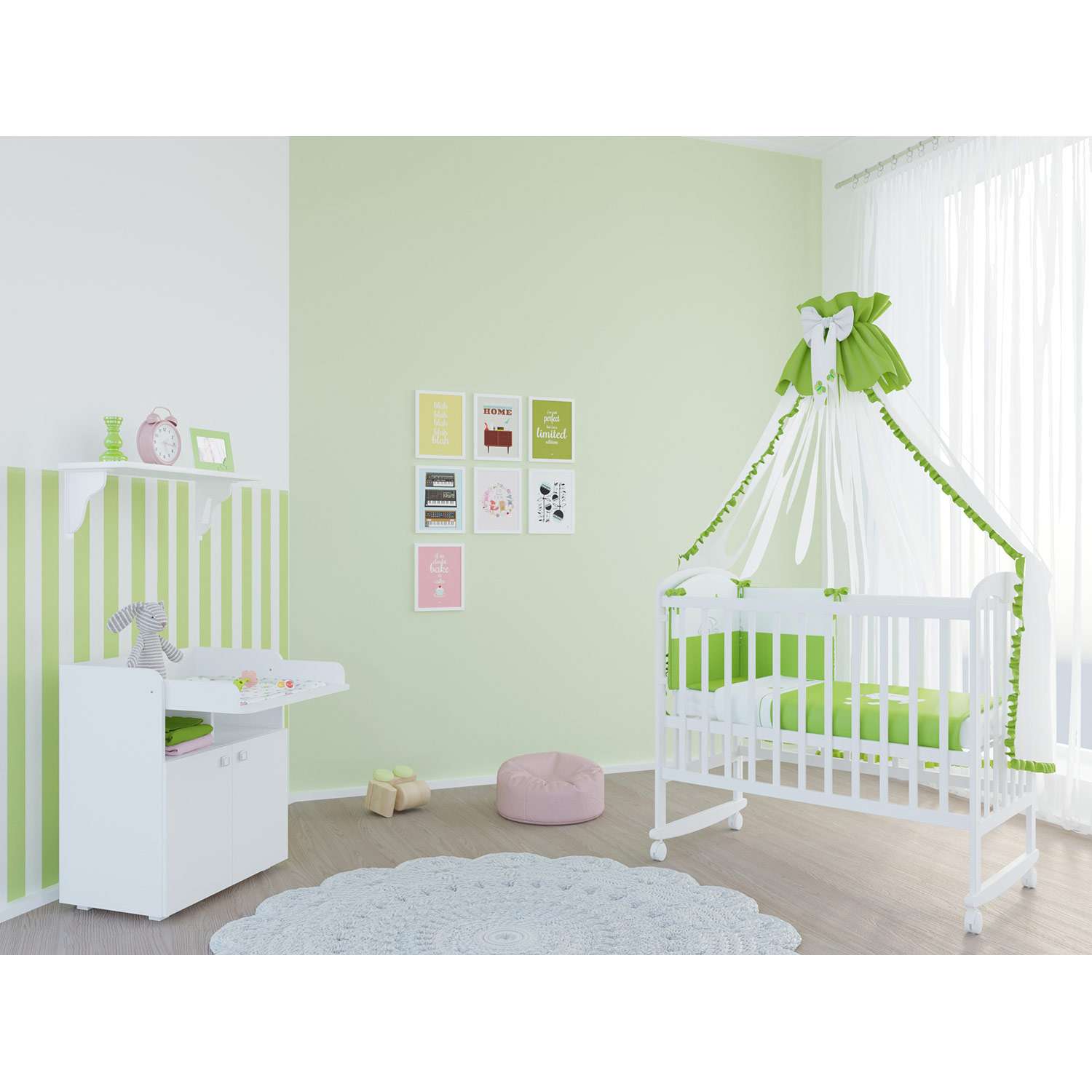 Комод Polini kids Simple 1270 Белый - фото 8