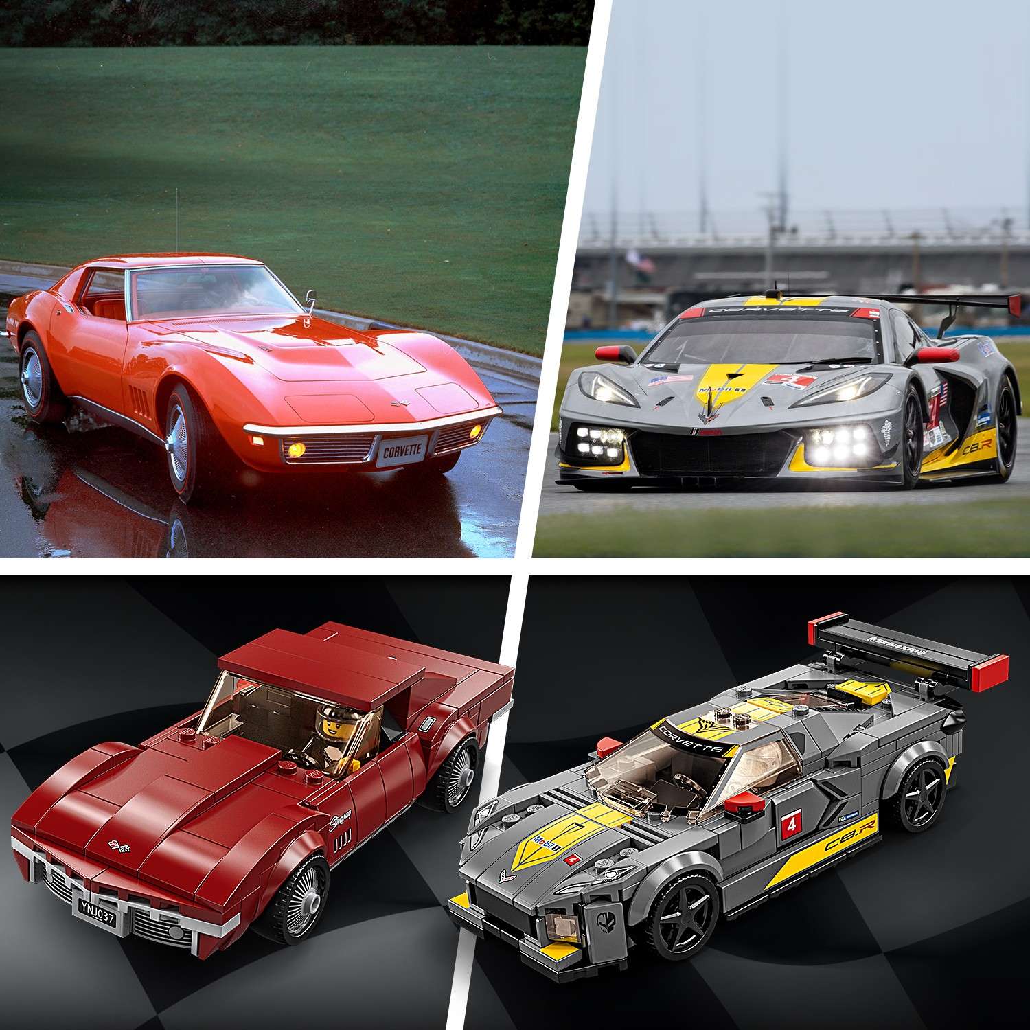 Конструктор LEGO Speed Champions Chevrolet Corvette C8.R Race Car and 1968 Chevrolet Corvette 76903 - фото 4