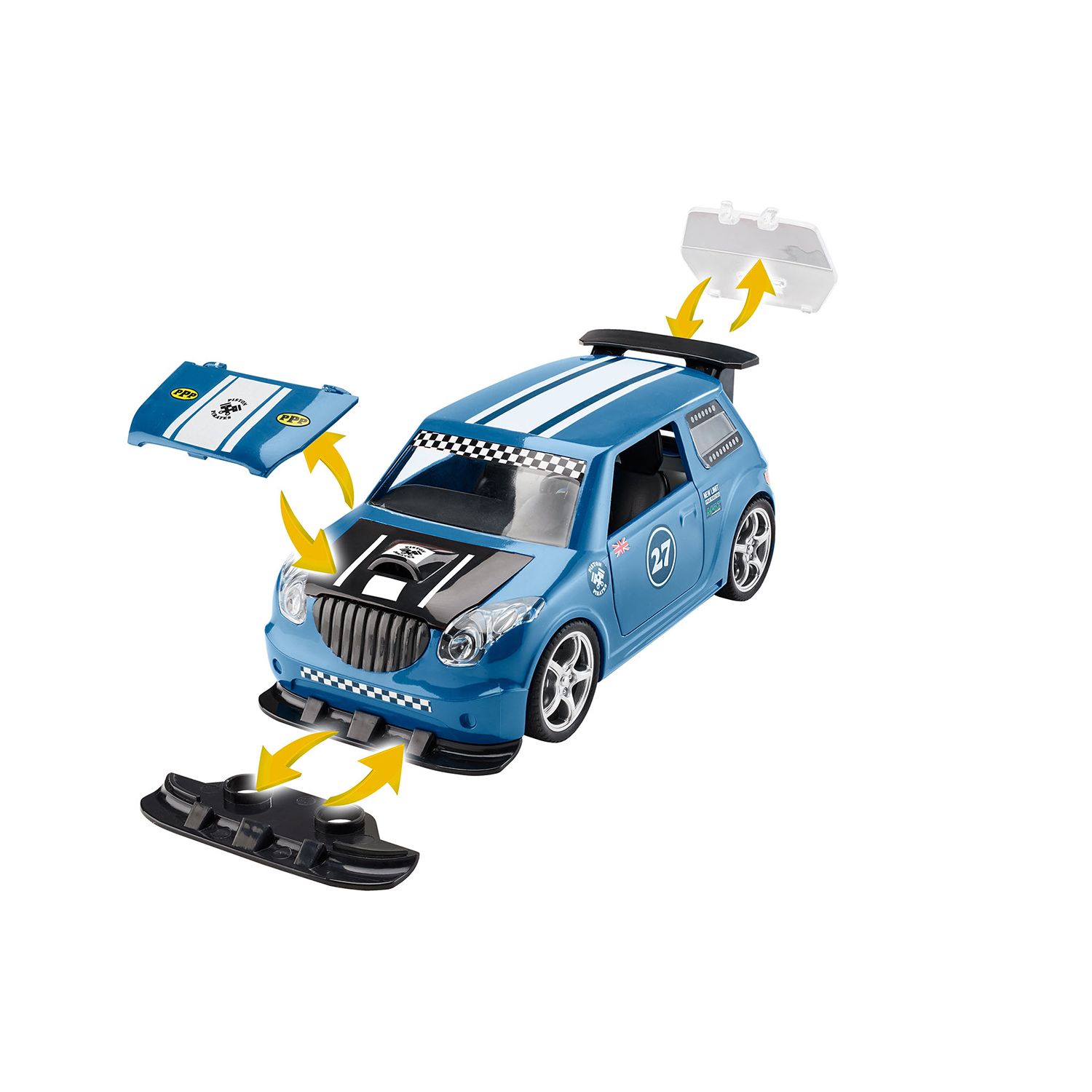 Сборная модель Revell Раллийный автомобиль Junior kit Pull Back Rallye Car синий 00834 - фото 4