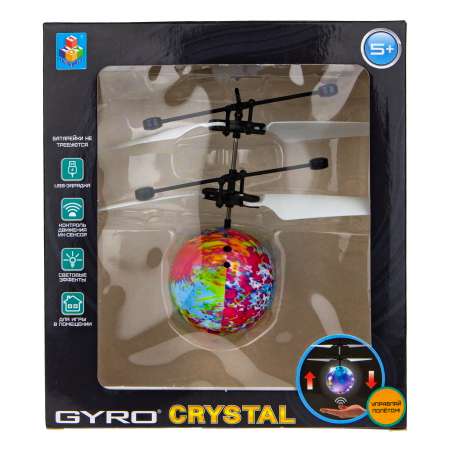 Летающая игрушка РУ 1TOY Gyro CRYSTAL