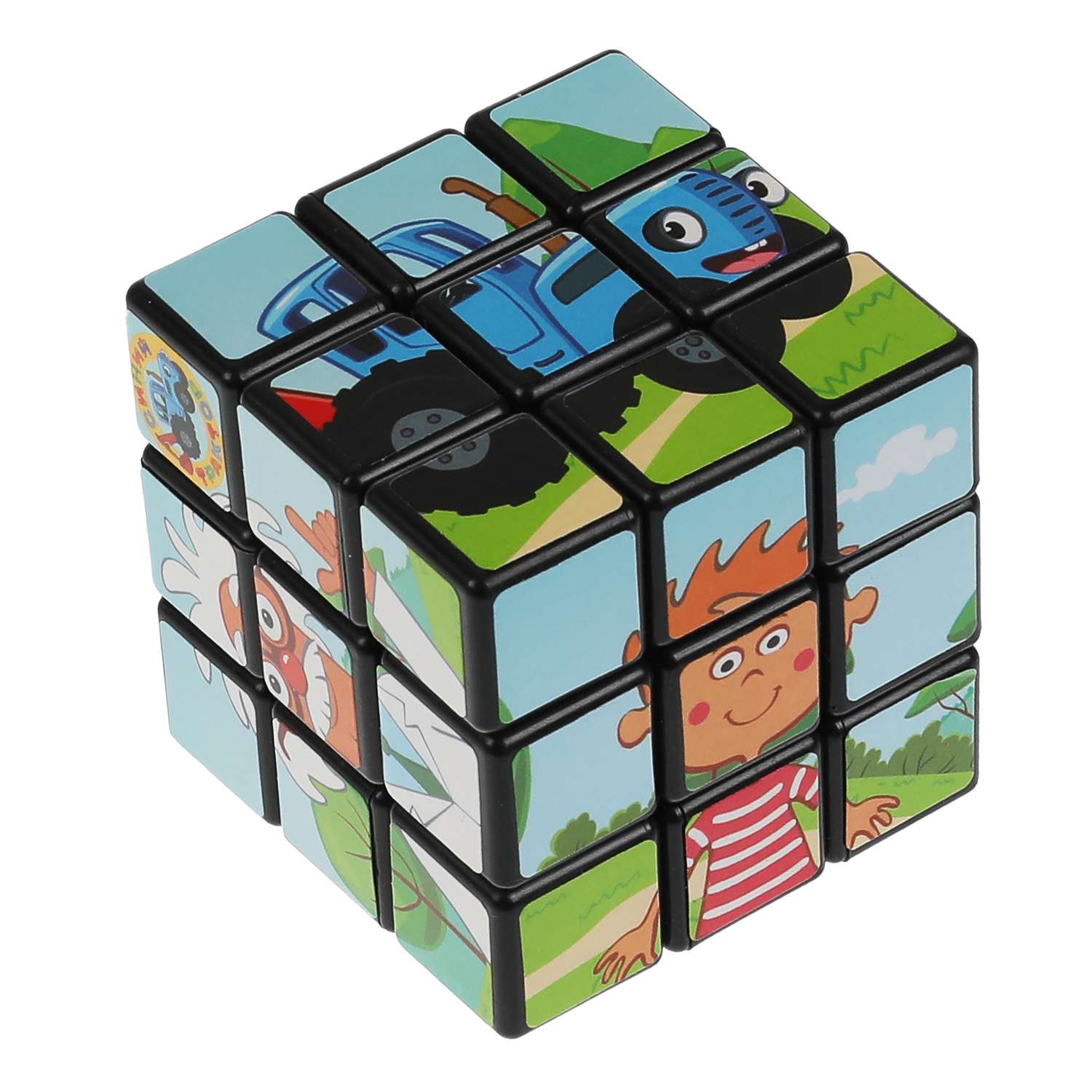 Логическая игра Играем Вместе Синий трактор кубик 3х3 с картинками 315296 - фото 2