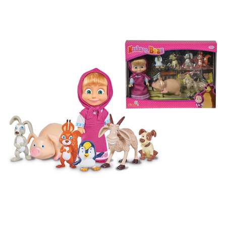 Кукла Маша и Медведь с друзьями животными 9301020