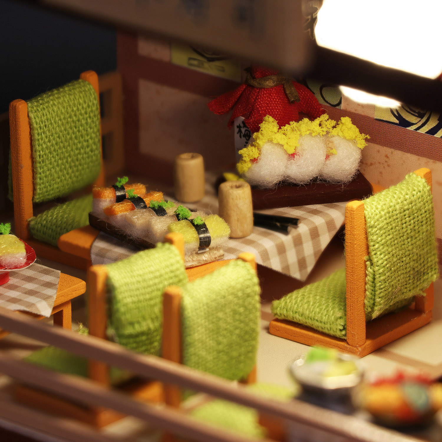 Интерьерный конструктор HitToy Румбокс Японское кафе с куполом и подсветкой M2011 - фото 5