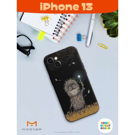 Силиконовый чехол Mcover для смартфона Apple iPhone 13 Союзмультфильм Ежик в тумане и фонарик