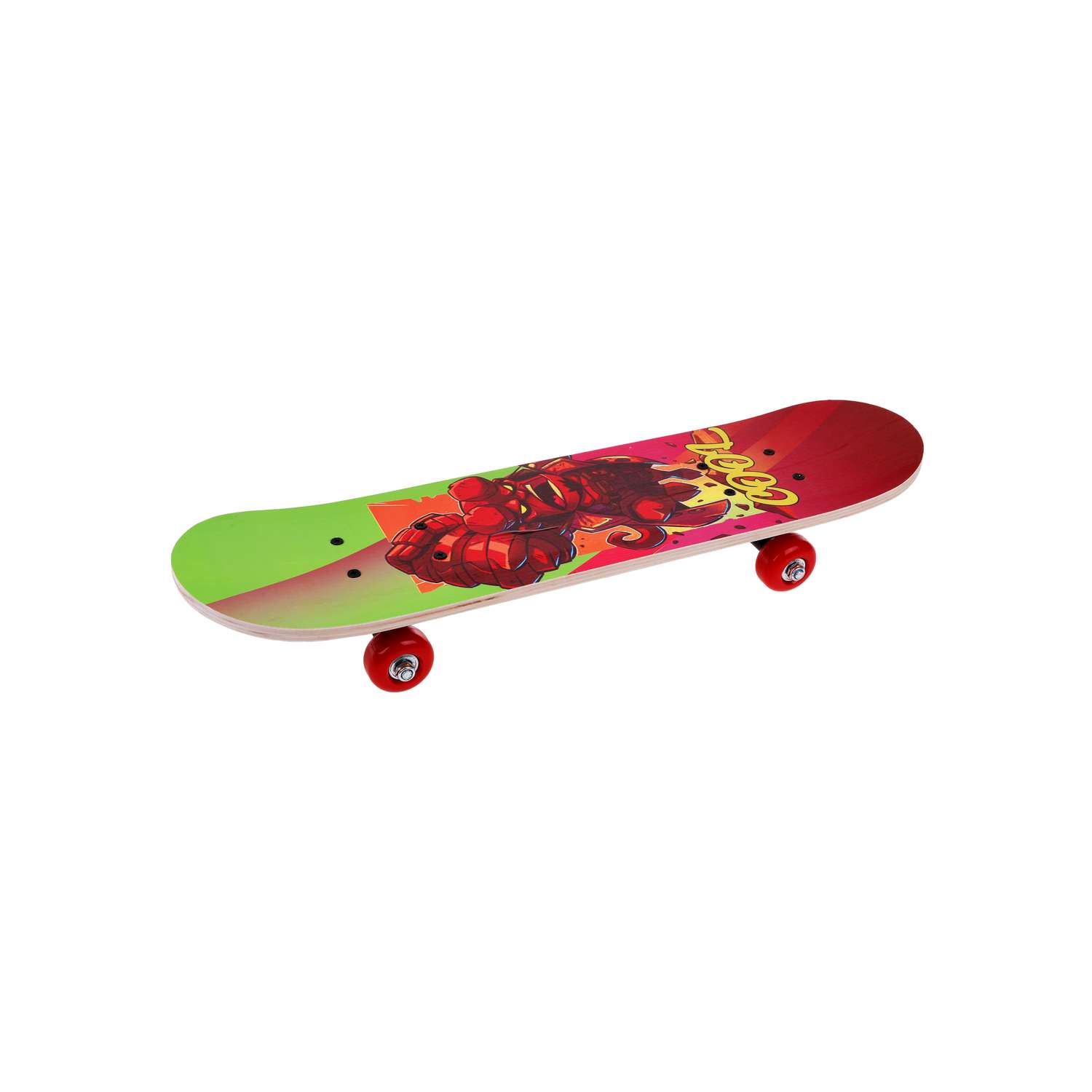 Скейтборд Наша Игрушка деревянный 60*15 см PVC колеса нагрузка до 30 кг. Hellboy - фото 4