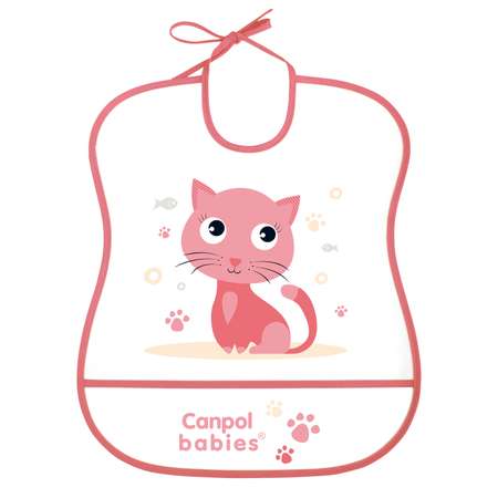 Нагрудник Canpol Babies Котенок Розовый 250930229