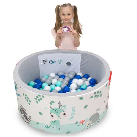 Бассейн Hotenok сухой Fisher Price Изучаем зверей в лесу 40см 200 шаров Sbh150SP_FP