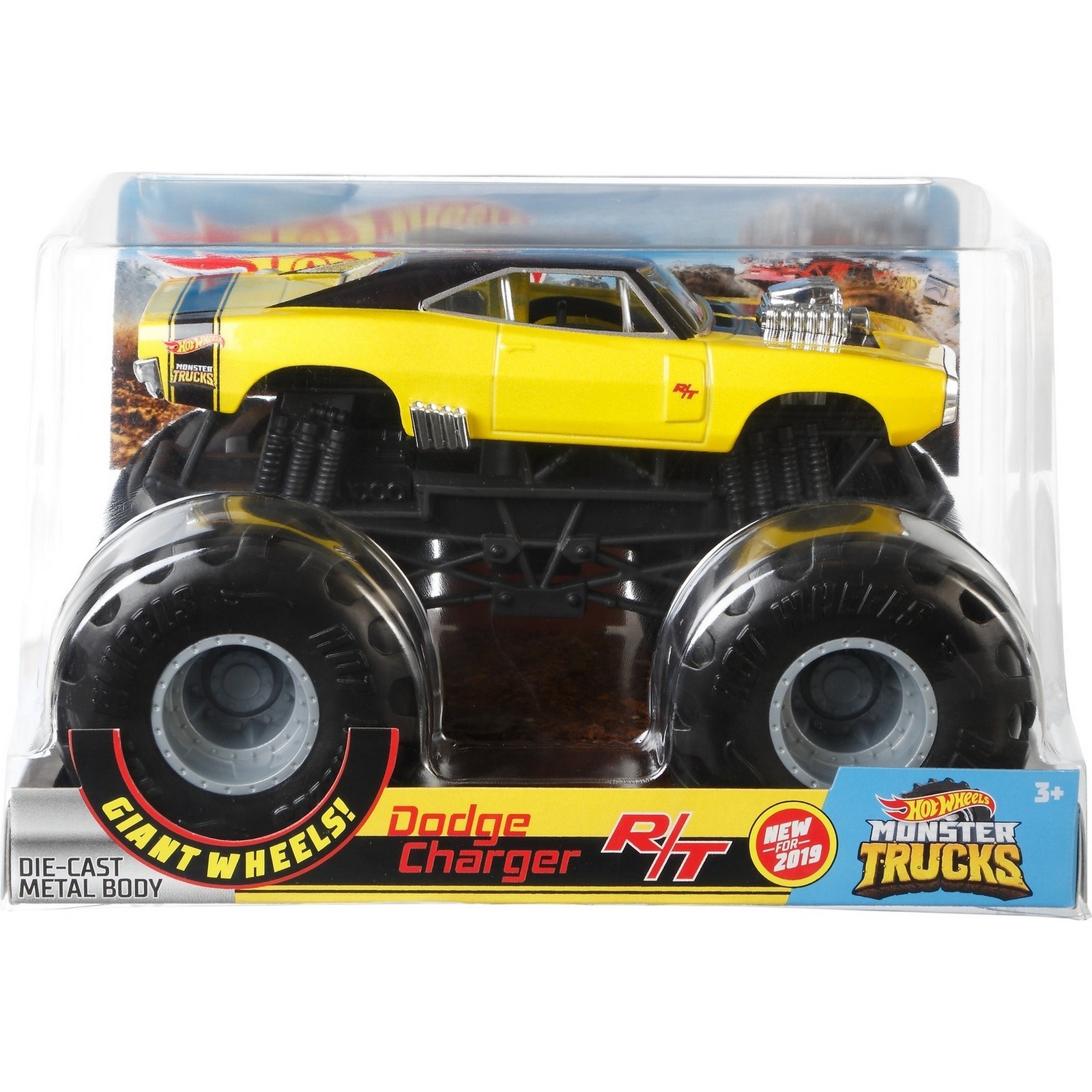 Машинка Hot Wheels Monster Trucks 1:24 Додж Чарджер GBV30 FYJ83 - фото 2