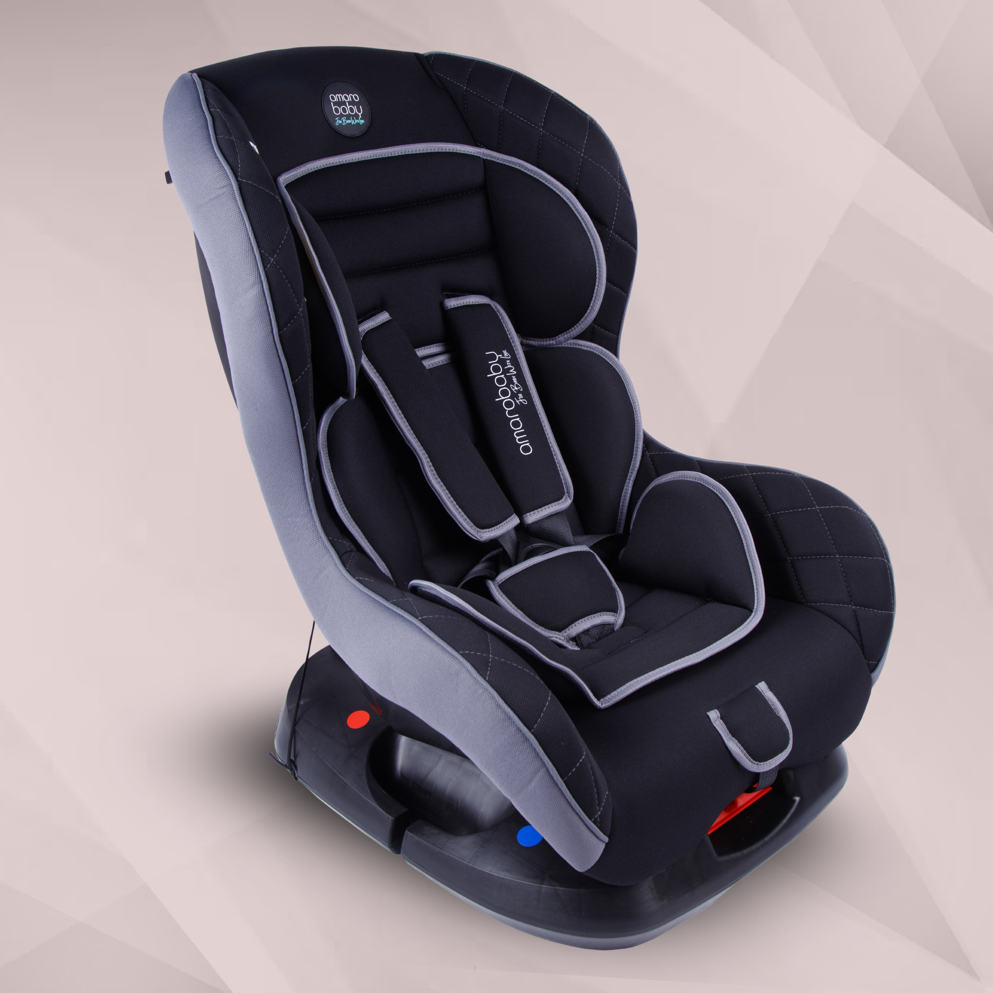 Автокресло детское AmaroBaby Safety группа 0+ чёрный серый - фото 1