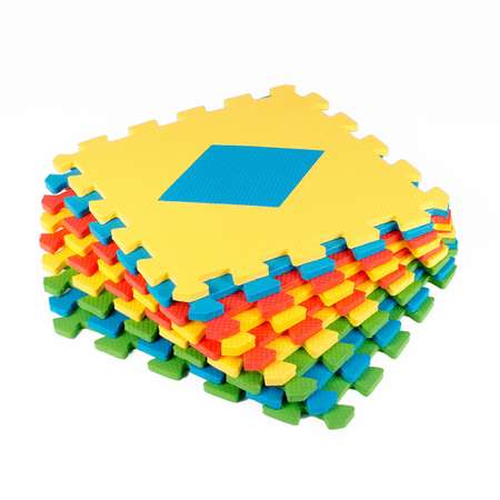 Развивающий детский коврик Eco cover игровой для ползания мягкий пол Геометрия 33х33