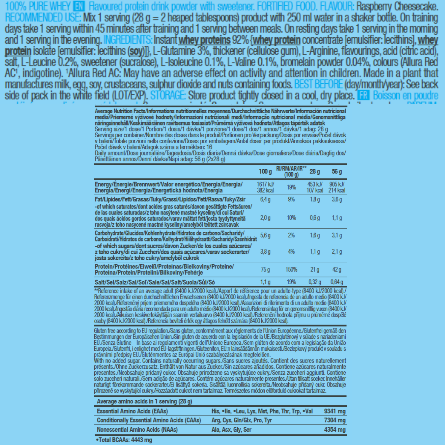 Протеин BiotechUSA 100% Pure Whey 454 г. Малиновый чизкейк - фото 2