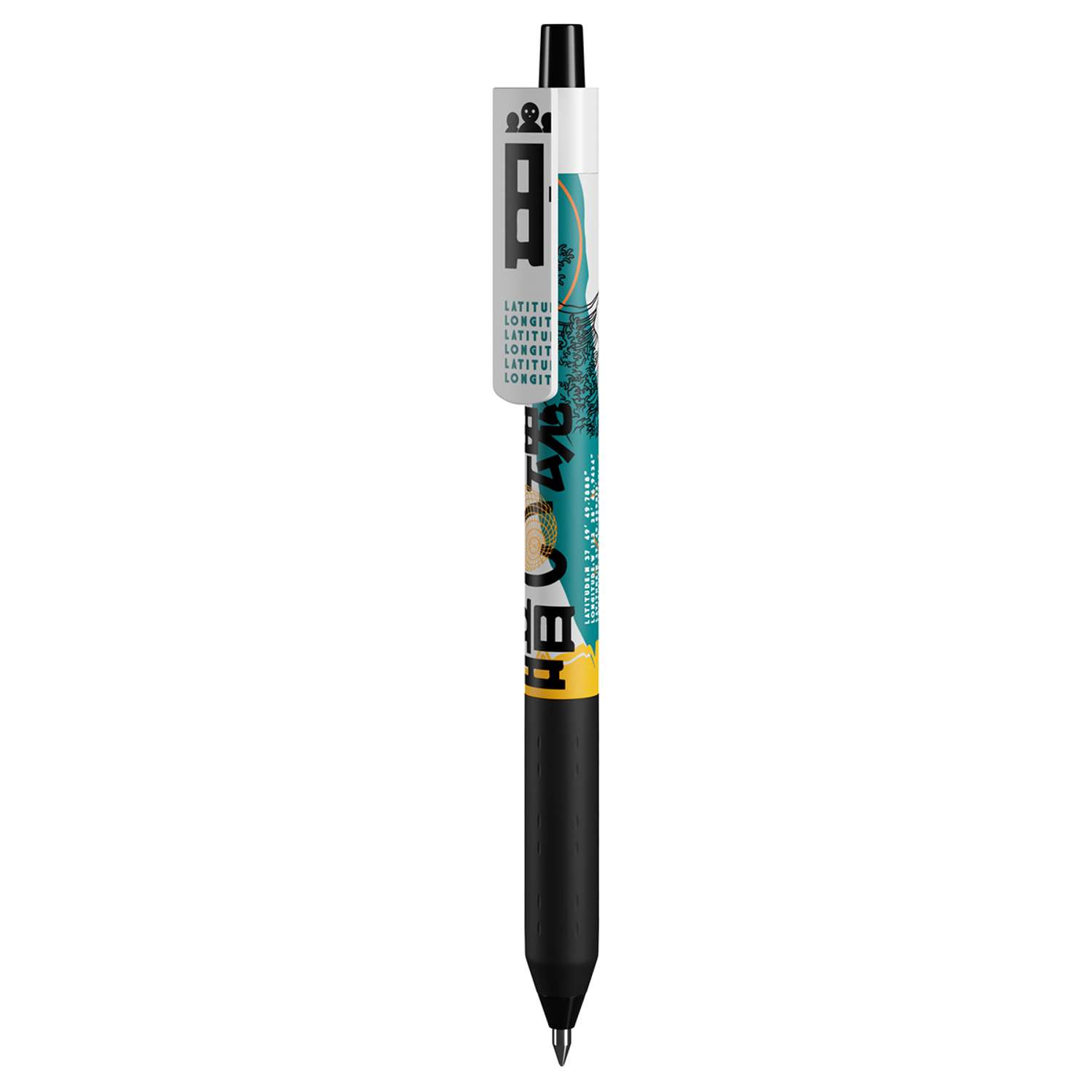 Ручка шариковая Berlingo Glyph синяя 0.7мм. рисунок на корпусе 6шт. - фото 2