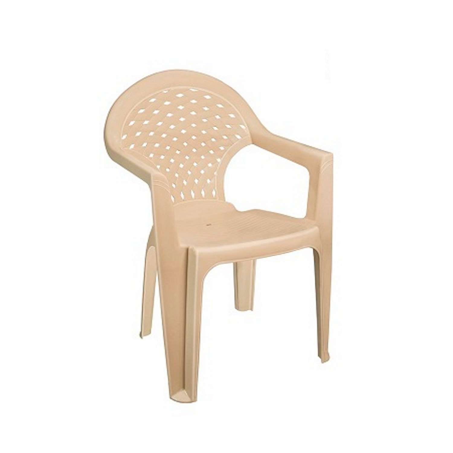 Стул со спинкой elfplast кресло садовое Ривьера бежевый 56х56х83.5 см - фото 2