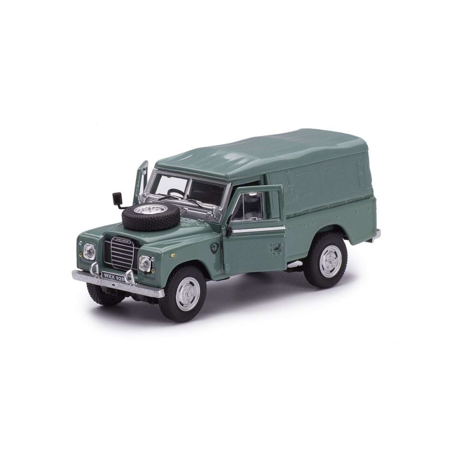 Мини-модель 1:43 CARARAMA Land Rover Series 109 with awning с тентом металлическая серая 07865 - фото 1