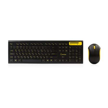 Комплект клавиатура + мышь Smartbuy SBC-23350AG черный/желтый