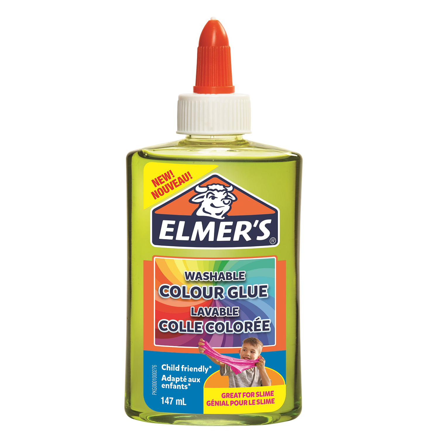 Клей для слаймов Elmers Color Glue 147 мл прозрачный Зеленый - фото 1