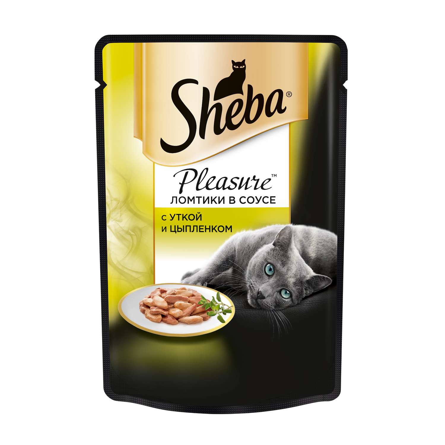 Корм влажный для кошек Sheba Pleasure 85г с уткой и цыпленком пауч - фото 1