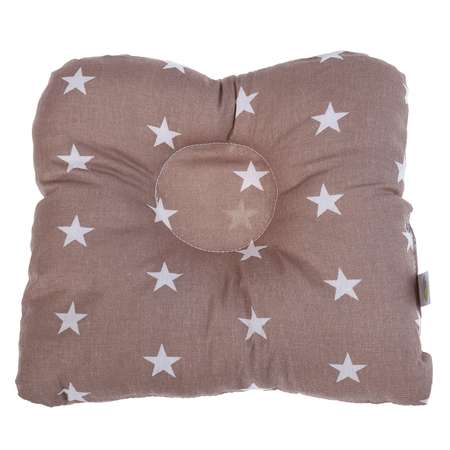 Подушка Тутси ортопедическая для новорожденных кофе звезда