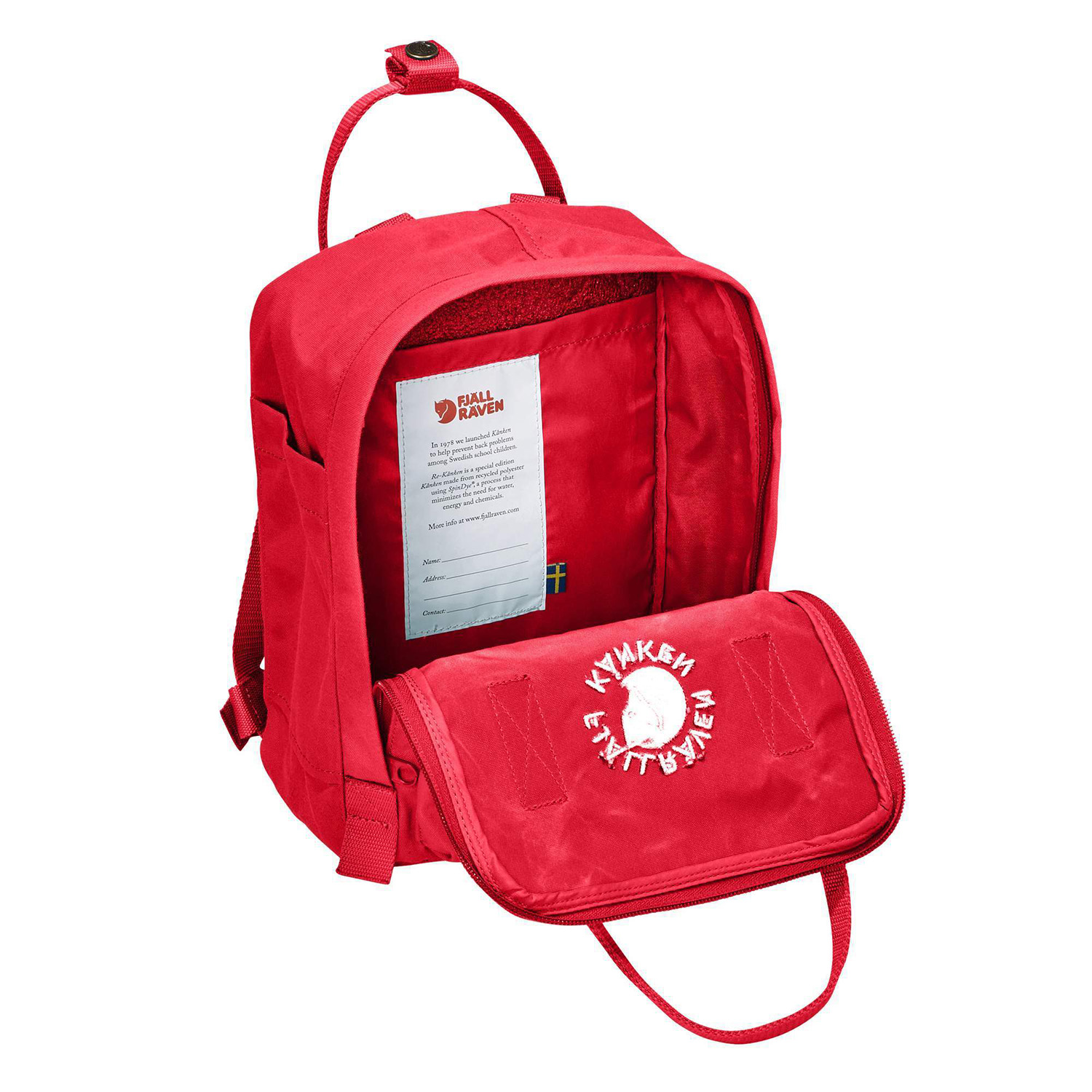 Рюкзак Fjallraven МП Re-Kanken Mini красный 7л - фото 2