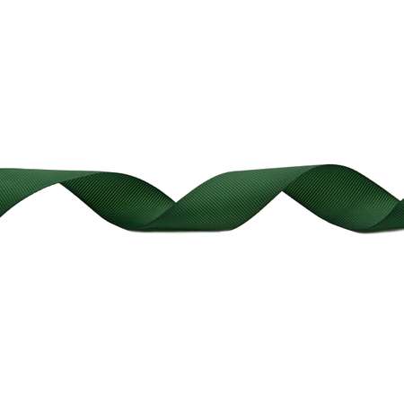 Лента Айрис репсовая упаковочная флористическая 2.5 см 18.28 м 126 темно - зеленый