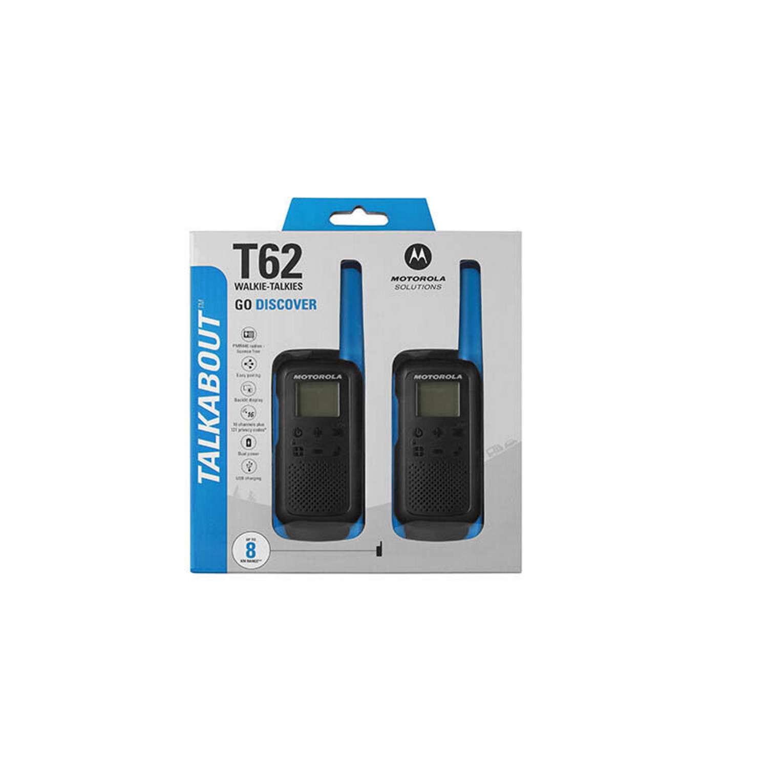 Комплект радиостанций Motorola TALKABOUT T62 2шт BLUE - фото 3