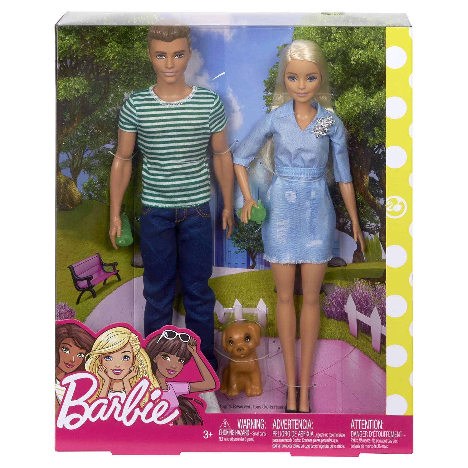 Набор игровой Barbie и Кен на прогулке со щенком FTB72 FTB72 - фото 2