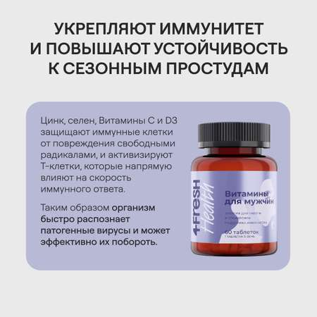 Комплекс витаминов 4fresh HEALTH для мужчин 60 шт