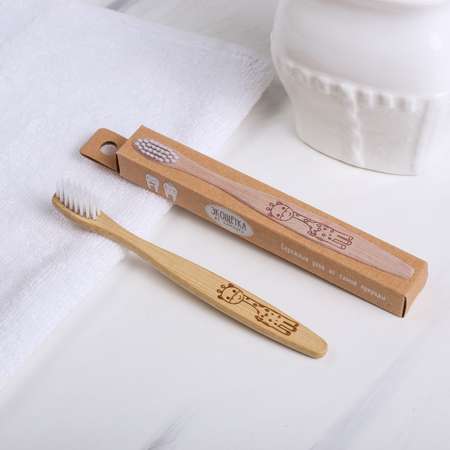 Зубная щётка Sima-Land бамбук «Жирафик» для детей