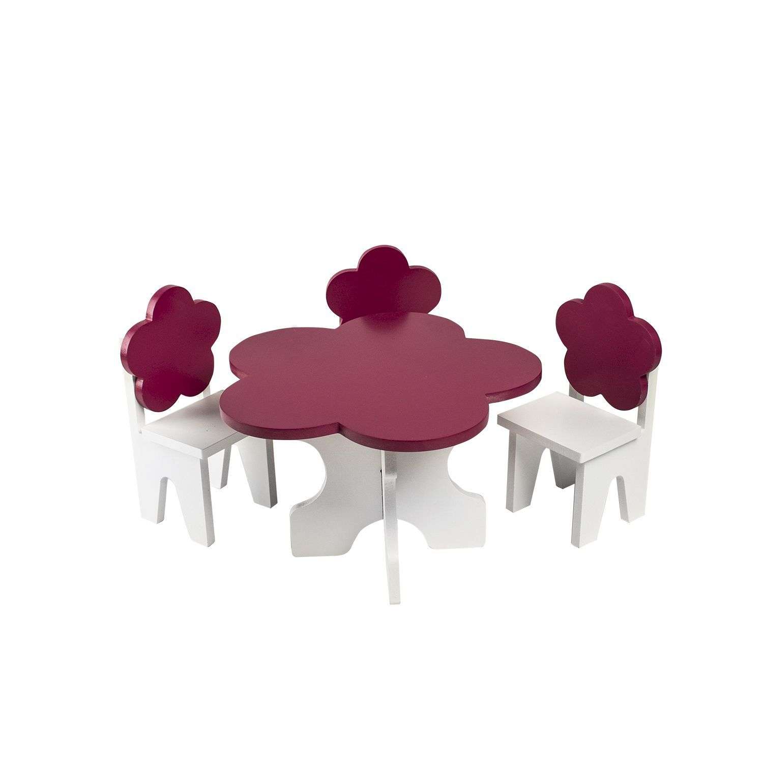 Мебель для куколй Paremo Цветок набор 4предмета Белый-ягодный PFD120-44 PFD120-44 - фото 1
