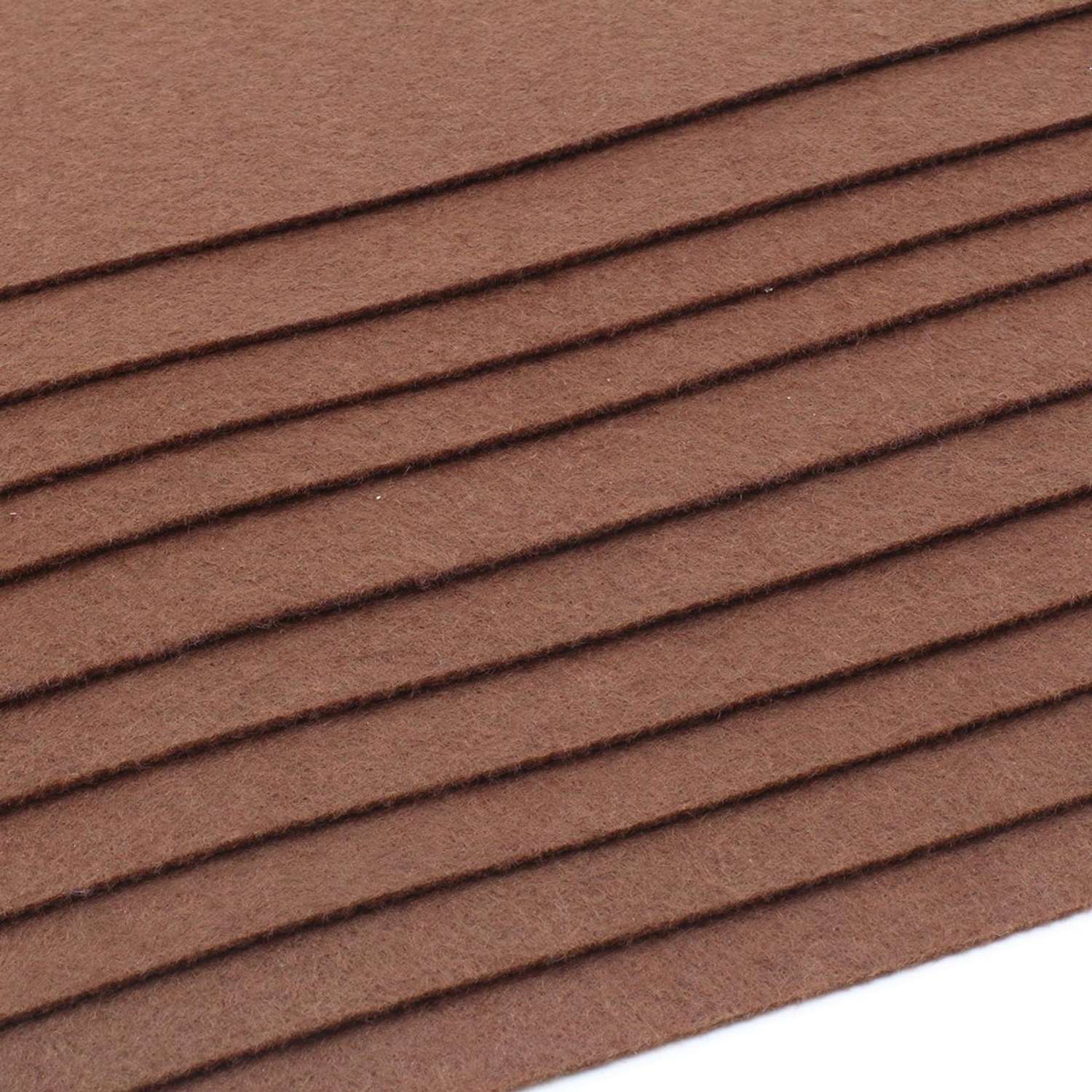 Фетр Astra Craft Листовой мягкий размер 20 на 30см в упаковке 10 шт цвет коричневый - фото 1