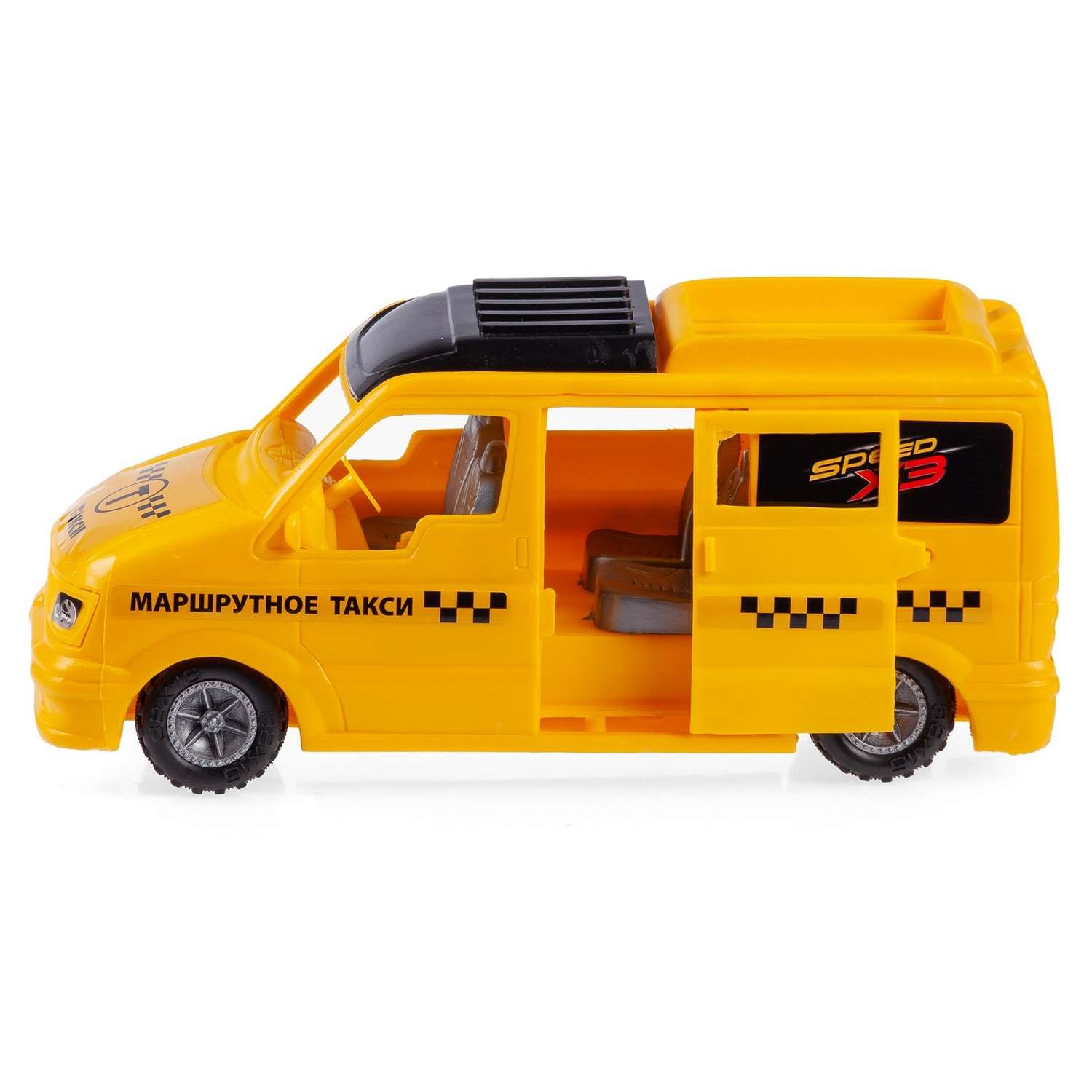 Машинка Юг-Пласт Микроавтобус Такси пластик 7052/3 - фото 5