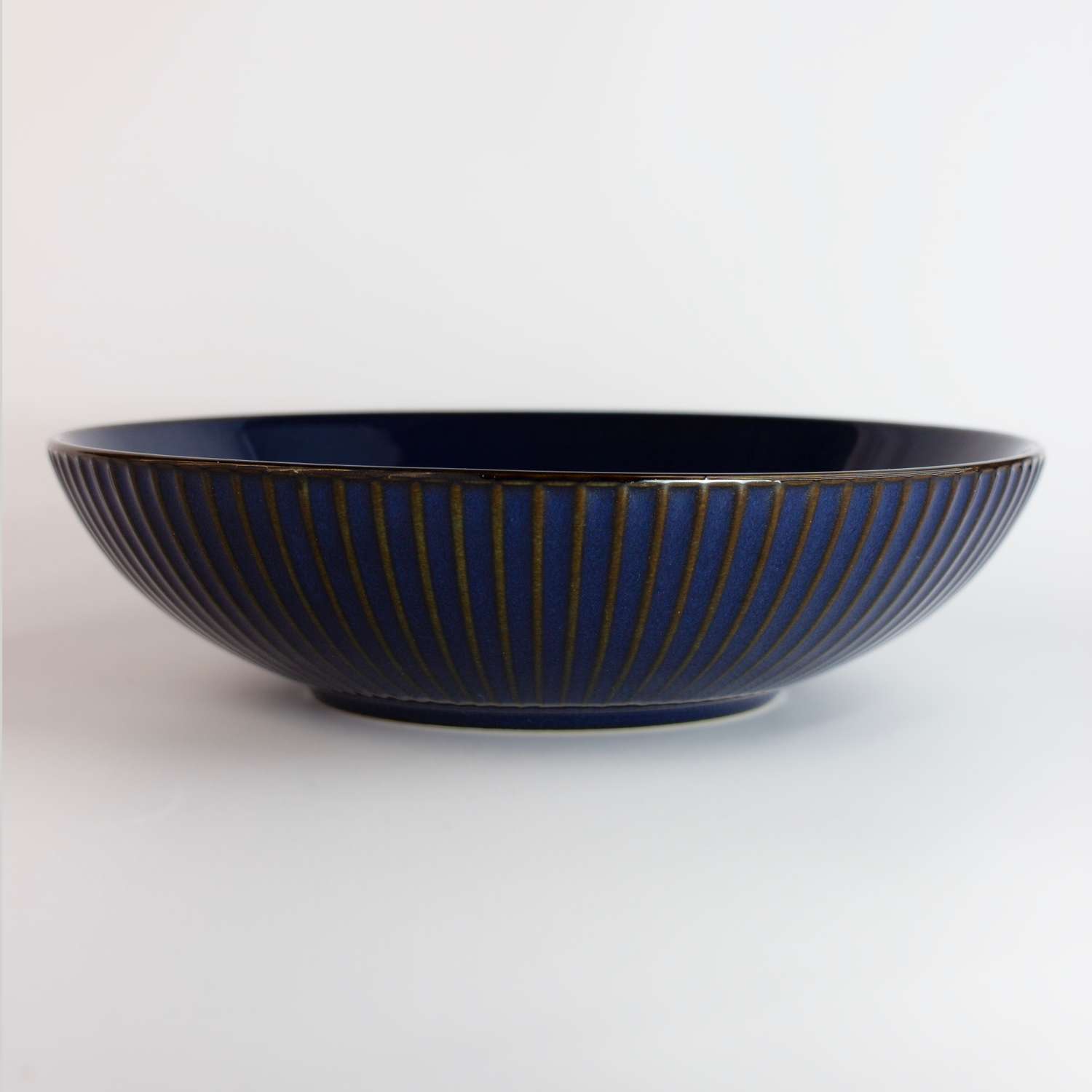 Набор тарелок Синие Грани суповые керамические 21 см 4 шт - фото 16