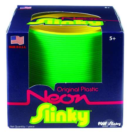 Пружинка пластик Slinky Неон - 2х-цветная в ассортименте