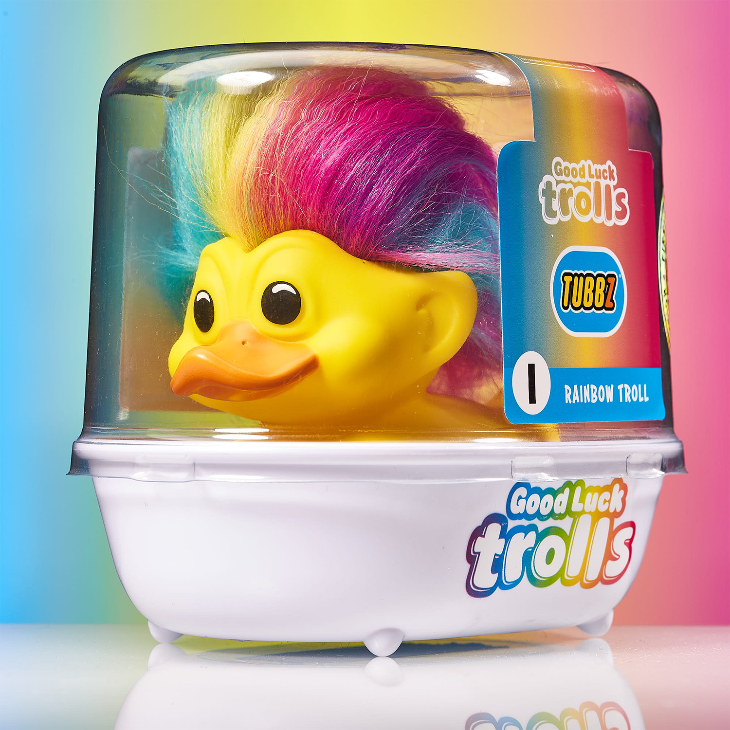 Фигурка Trolls Утка Tubbz Радужный тролль - фото 17