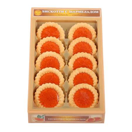 Печенье сдобное Бискотти с апельсиновым мармеладом 235 г