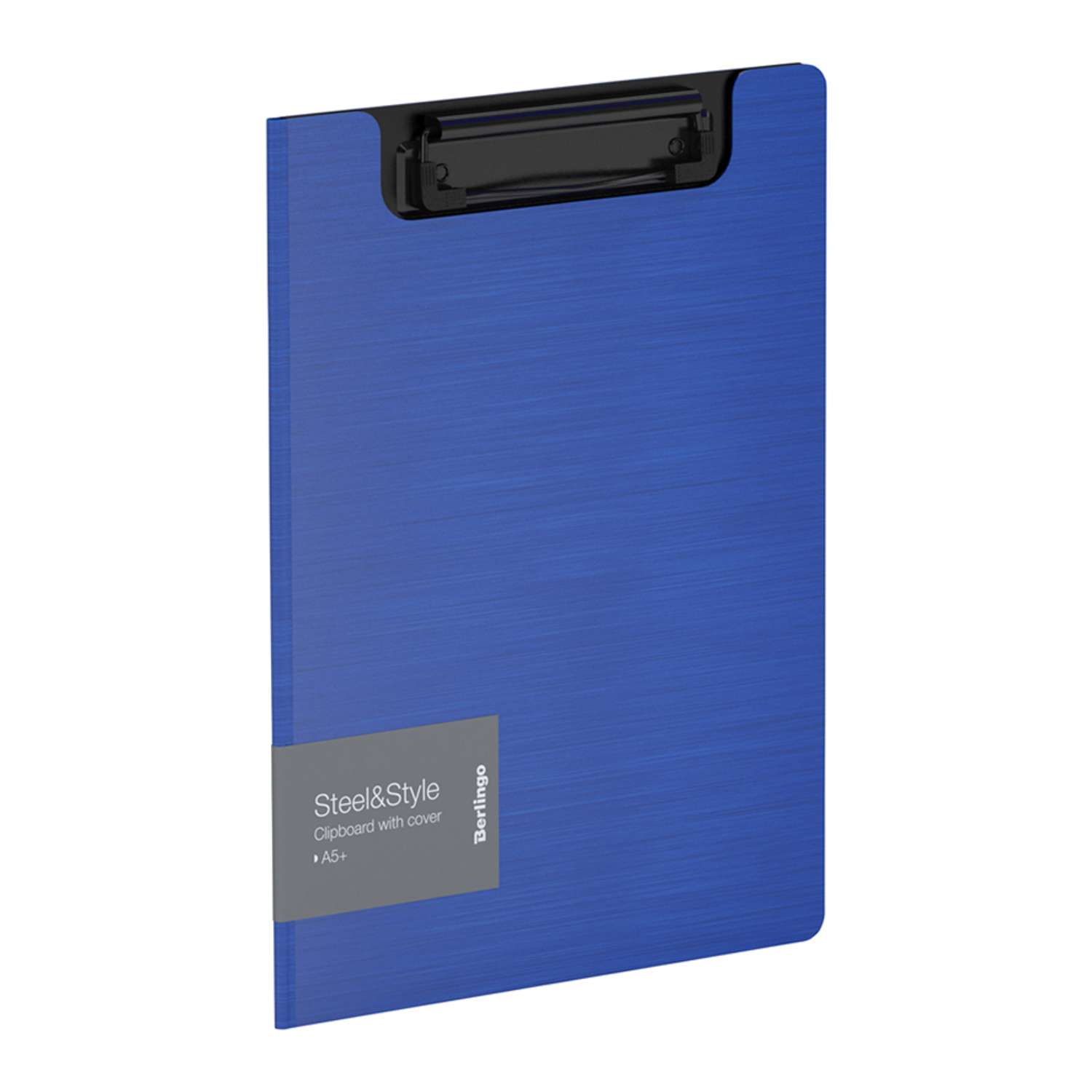 Папка-планшет с зажимом Berlingo Steel ampStyle А5+ 1800мкм пластик полифом синяя - фото 1