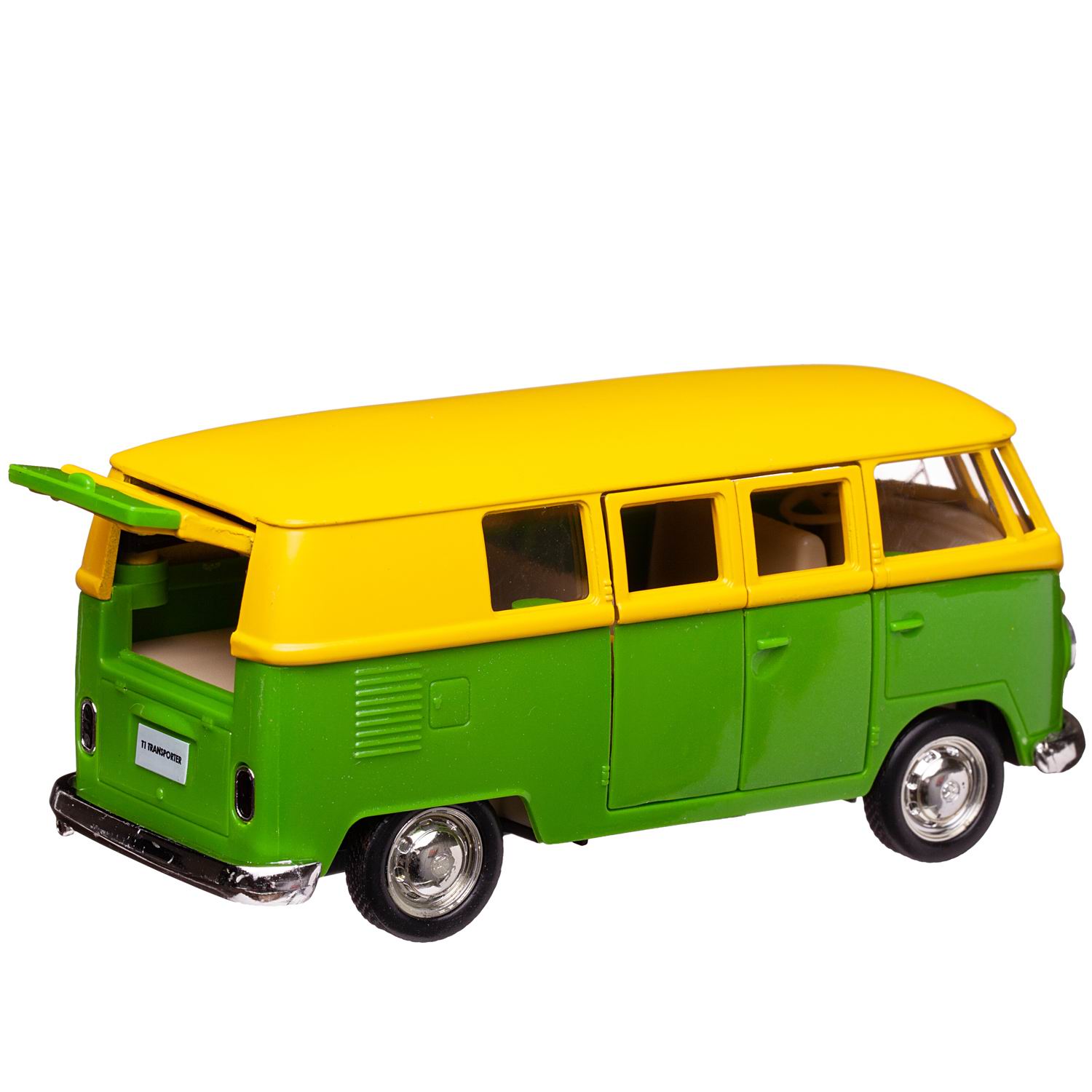 Автобус Uni-Fortune Volkswagen Samba bus Transporter 1:32 желтый 554025M(J) - фото 5