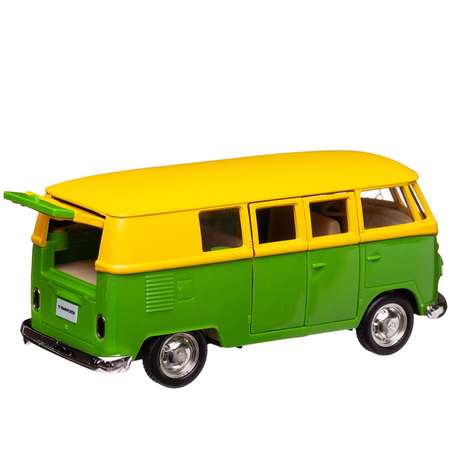 Автобус Uni-Fortune Volkswagen Samba bus Transporter 1:32 инерционный желтый