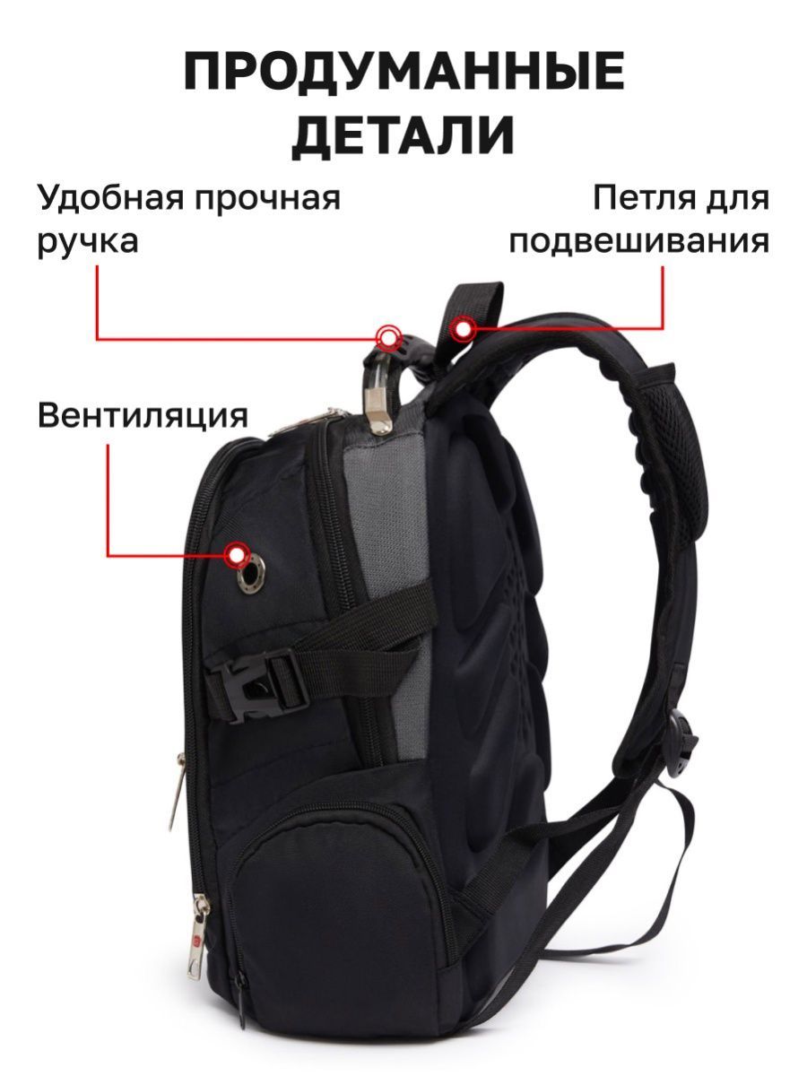 Рюкзак школьный LUXMAN для начальной школы серый - фото 3
