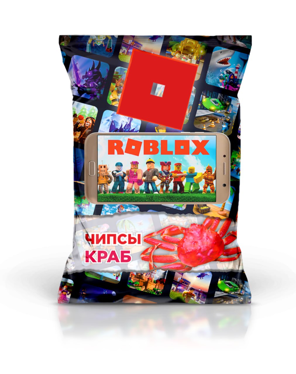 Чипсы ROBLOX из натурального картофеля со вкусом краба - фото 1