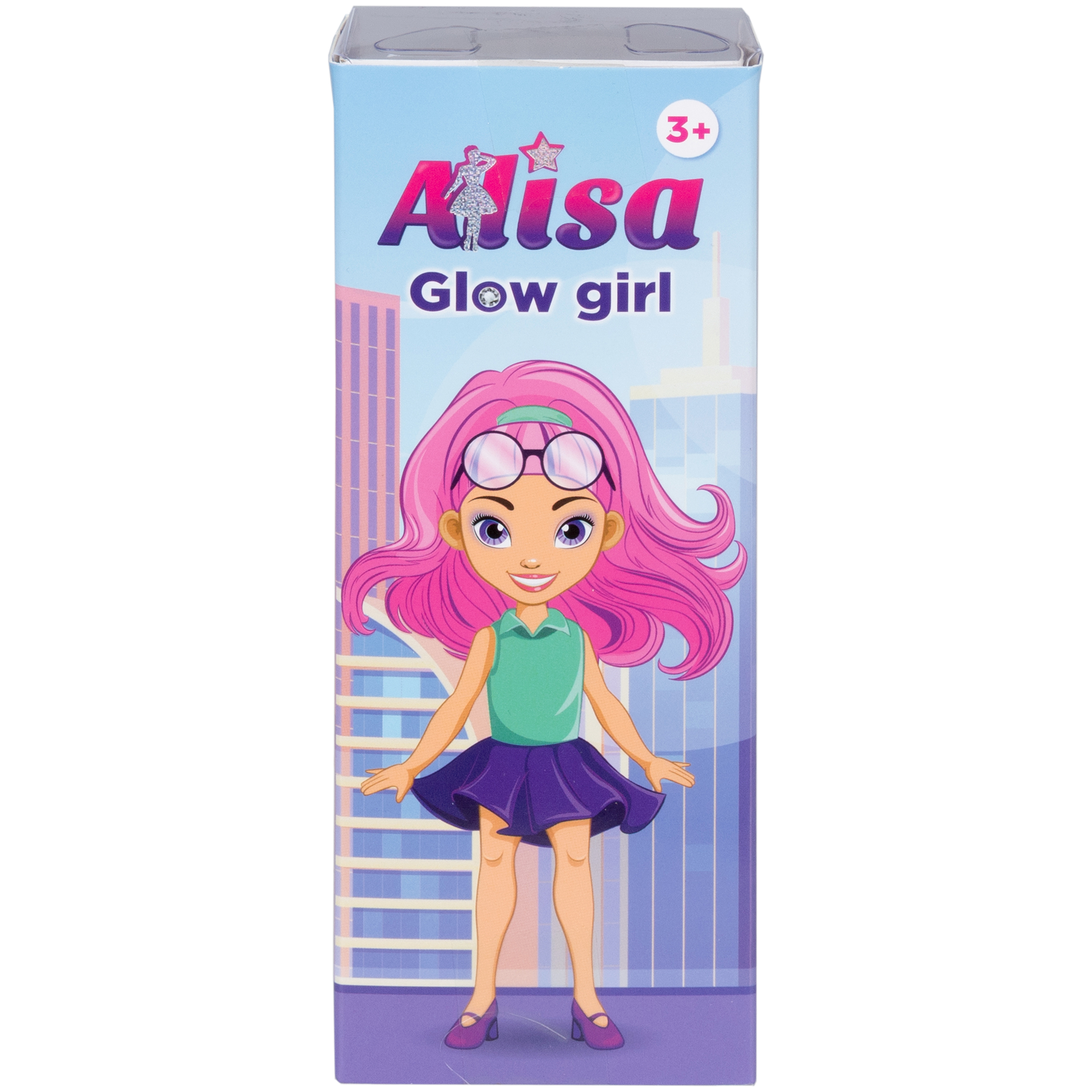 Кукла для девочки Alisa glow girl 1TOY мини c разноцветными волосами гнущиеся коленями в розовой юбке 15 см Т25195-1 - фото 4