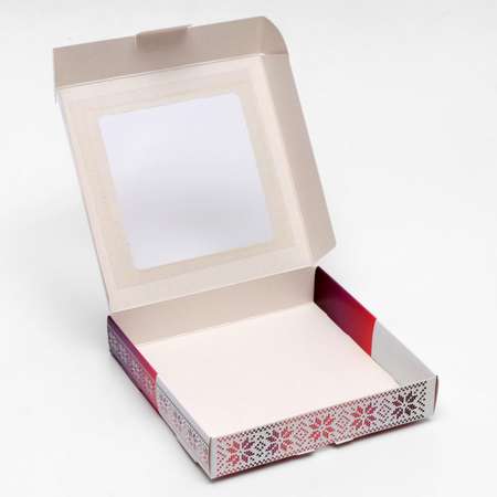 Коробка Sima-Land самосборная«Счастливой зимы» 16×16×3 см. 1 шт.