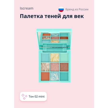 Палетка теней ISCREAM Yummy тон 02 mint