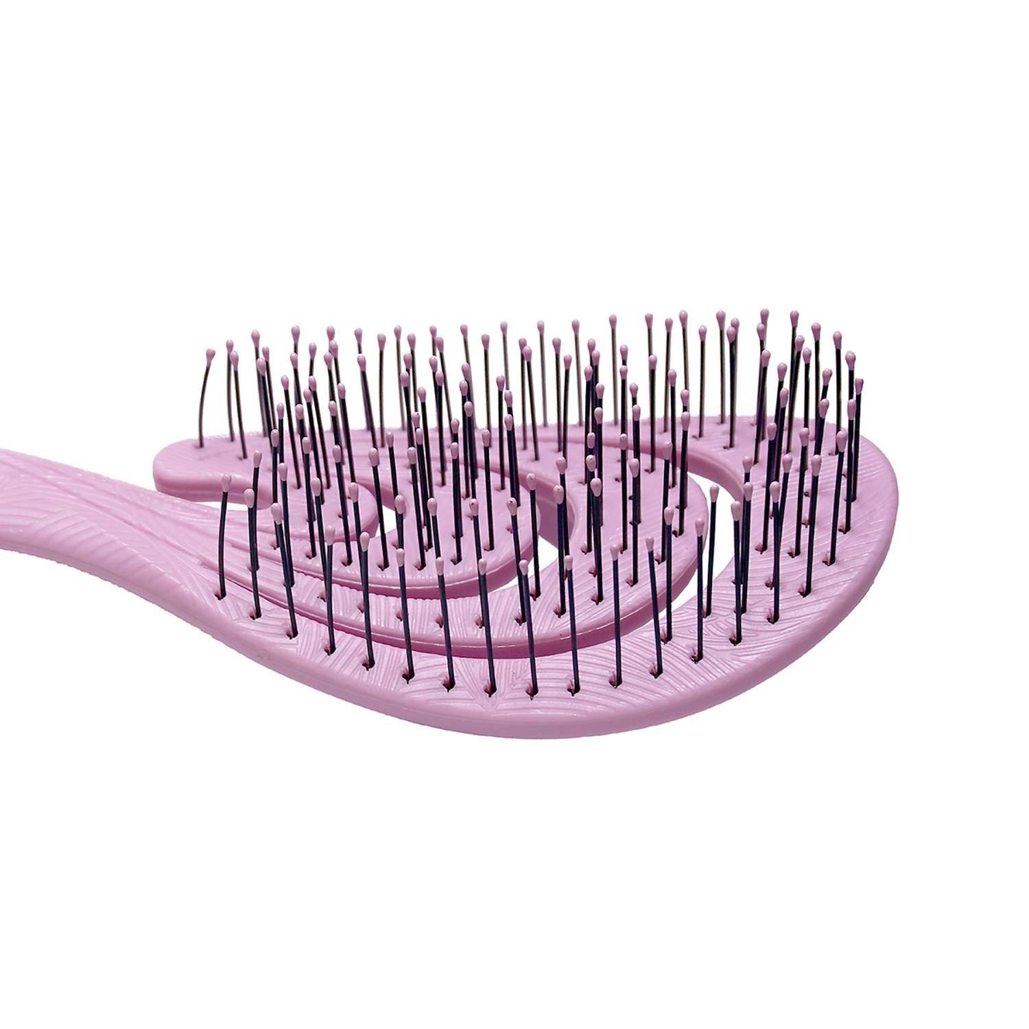 Расческа для волос SOLOMEYA Гибкая Розовая волна - фото 3