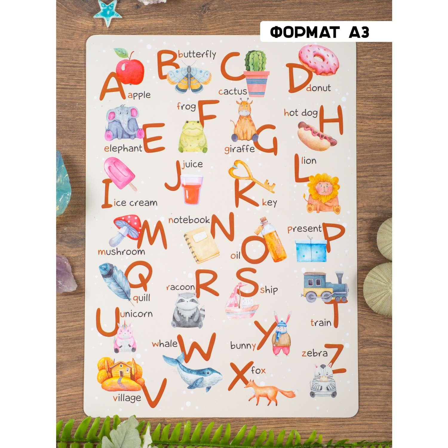 Магнитная азбука PaperFox Английский алфавит - фото 3